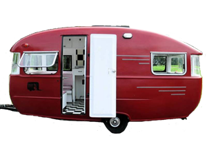 classic red caravan storage Melbourne